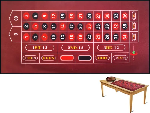 Miniatura 9 de 72 X 36 pulgadas Casino Profesional Ruleta y Craps Diseño de Fieltro de Mesa de Tablero, Hasta 10 Jugadores. 100% Tela, Impermeable y Resistente a