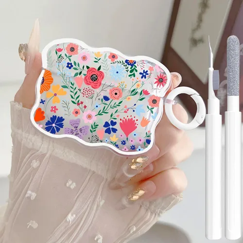 Miniatura 25 de Bonita funda transparente para AirPods Pro 2/1 Gen, diseño de lazo 3D femenino, funda protectora y a prueba de golpes de TPU suave Kawaii para Apple
