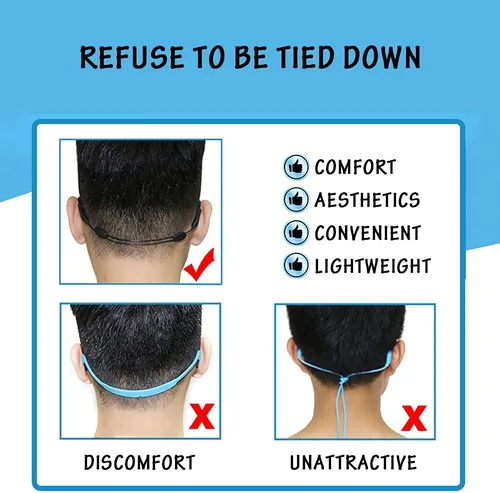 Miniatura 4 de Paquete de 4 correas ajustables para gafas, retenedor de lentes duradero e impermeable, soporte antideslizante para lentes de sol