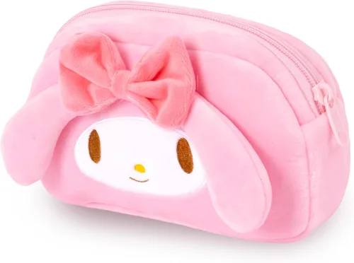 Miniatura 10 de Roffatide Pequeña bolsa de cosméticos para mujer, bolsa de maquillaje de anime, estuche portátil con cremallera, color negro