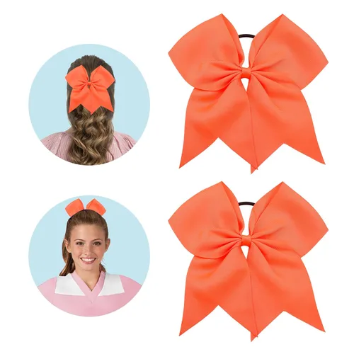 Miniatura 19 de Lazos de animación, lazo negro para animadoras, lazos de animadora para animadoras, lazos de animadora, 2 lazos grandes de 8 pulgadas para niñas