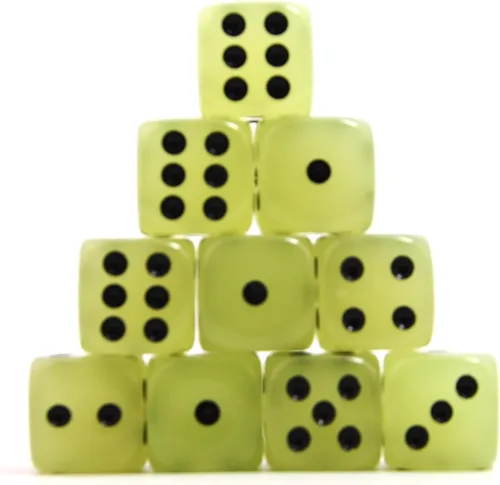 Miniatura 4 de Smartdealspro Paquete de 10 dados D6 de seis caras que brillan en la oscuridad para DND, MTG, RPG, Tenzi, Farkle, Yahtzee, Bunco, enseñanza