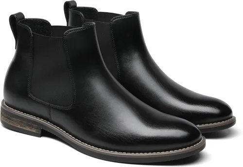 Miniatura 3 de Bruno Marc - Botines de gamuza de cuero para hombre tipo Chelsea