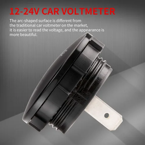 Miniatura 4 de DaierTek DC 12V 24V Display Automotriz Voltímetro de Reemplazo, Medidor de Voltaje Digital de 12 Voltios 24 Voltios 36 Voltios Impermeable Mini