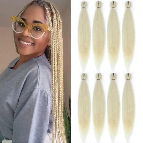 Miniatura 26 de Cabello trenzado preestirado - 12 pulgadas, 8 paquetes, cabello trenzado natural negro corto para trenzas torcidas o trenzas en caja, extensiones