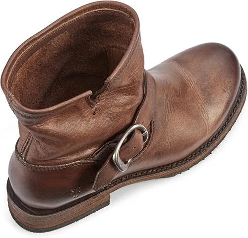 Miniatura 7 de Frye Veronica Botines para mujer hechos de cuero cepillado de grano completo con herrajes de metal antiguo e impermeables, construcción de ribete