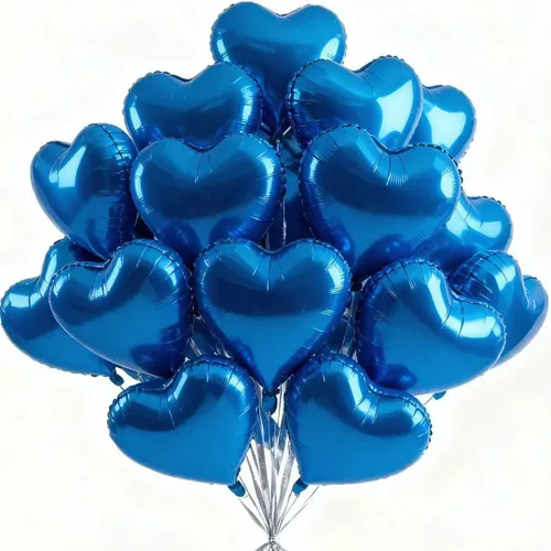 Miniatura 19 de 100 globos en forma de corazón de 5 pulgadas, globos de aluminio de Mylar de papel de aluminio para decoración de mujeres y niñas, día de San