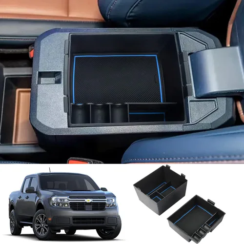 Miniatura 9 de LUWU Bandeja organizadora de consola central para camioneta Ford Maverick 2023 2022 2023 Maverick XLT caja de almacenamiento para reposabrazos 2023