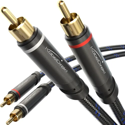 Miniatura 9 de CableDirect - Cable RCA/Phono de 3 pies, 2 × 2 enchufes, cable de audio estéreo, calidad de sonido prácticamente a prueba de roturas y impecable