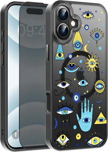 Miniatura 39 de Goodon Funda para iPhone 17 Pro con protector de pantalla de privacidad, compatible con Magsafe, a prueba de golpes, translúcida mate, bonita funda