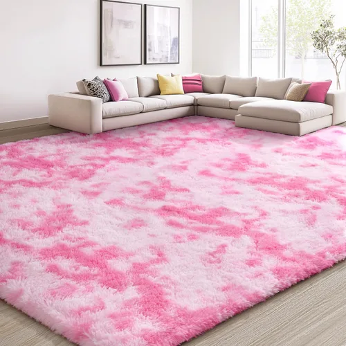Miniatura 72 de EVOIONOS - Alfombra redonda gris para dormitorio, 5x5 pies; alfombras circulares suaves y esponjosas para sala de estar, alfombras de felpa peludas