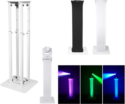 Miniatura 2 de (2) Rockville RTP32W Totem - Soporte de luz de cabeza móvil + Scrims negro+blanco+bolsas de transporte para focos Chauvet Rogue R1X