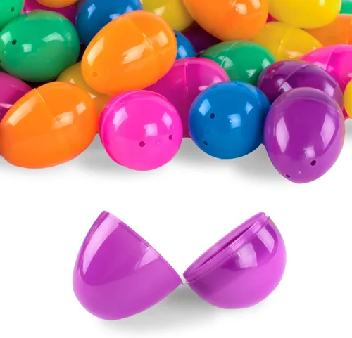 Miniatura 3 de Huevos de Pascua de plástico sorpresa juguetes ciegos bolsas de colores surtidos brillantes y vacíos, cestas de manualidades para juegos de caza