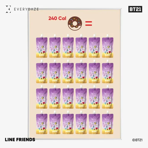 Miniatura 4 de EVERYDAZE BT21 Essential C’s Gelatina de Konjac Pera Coreana Péptidos de Colágeno Vegano y Vitamina C Sin Gluten, Sin Azúcar, Bajas