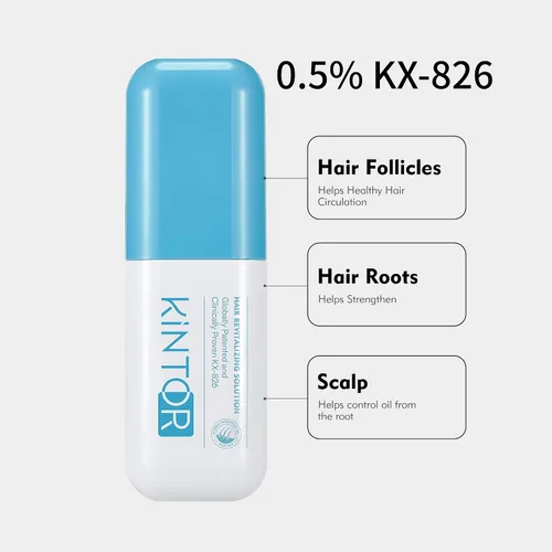 Miniatura 2 de KINTOR 0.5% KX-826 Spray para el crecimiento del cabello DHT bloqueador Productos de recrecimiento del cabello, nutre los folículos pilosos