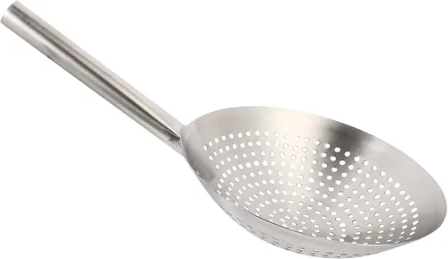 Yardwe Cuchara de acero inoxidable espesada de 20.07 pulgadas de malla fina para freír colador para cocina, pasta, filtrado de carne vegetal