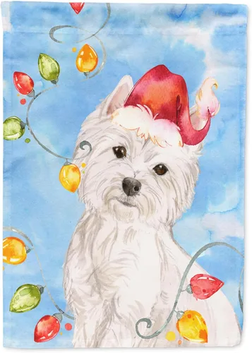 Miniatura 16 de Caroline's Treasures CK2484GF - Bandera decorativa para jardín de Alaskan Malamute con luces de Navidad, bandera decorativa para patio exterior