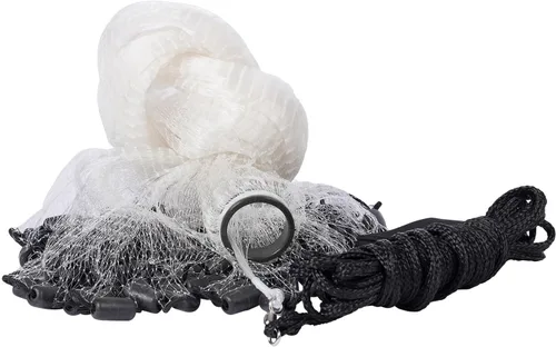 Miniatura 5 de BASSDASH American Saltwater Fishing Cast Net 3/8 1/4-Inch Mesh 4ft 6ft 8ft Radius, 1-Pound Per Foot, for Bait Fish with Utility Bucket Casting