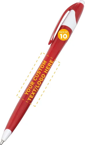 Miniatura 22 de DISCOUNT PROMOS Juego de 10 bolígrafos de oficina de plástico de dos tonos, paquete a granel, tinta negra, ideal para oficina, escuela, negocios