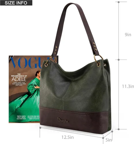 Miniatura 62 de Wrangler Hobo - Bolsas para mujer de cuero vegano con asa superior, bolsos de hombro y bolsos