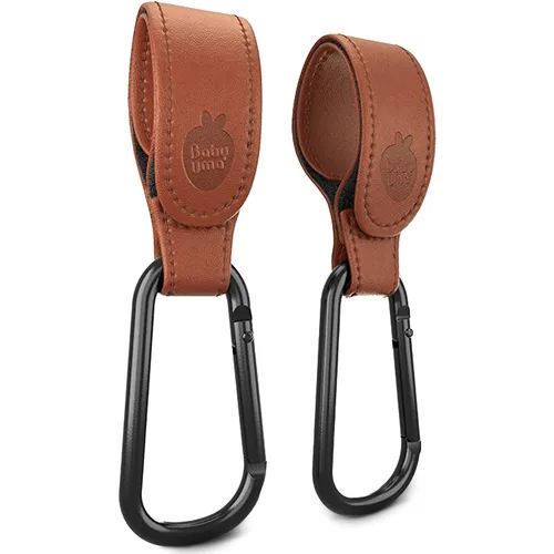 Miniatura 9 de Baby Uma Ganchos de cochecito para bolsas (paquete de 2) – Clips y ganchos universales para cochecito, antideslizantes con apertura con una sola