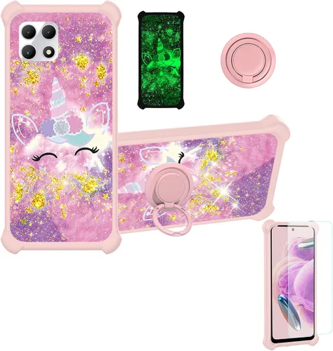 Miniatura 11 de jioeuinly JSF-DJS - Funda compatible con Nothing Phone 2a con protector de pantalla de vidrio templado, policarbonato duro + silicona suave, soporte