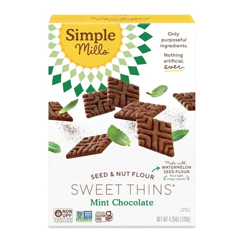Miniatura 13 de Simple Mills Sweet Thins Cookies, harina de semillas y nueces, miel y canela, sin gluten, apto para paleo, aperitivos saludables, 4.25 onzas