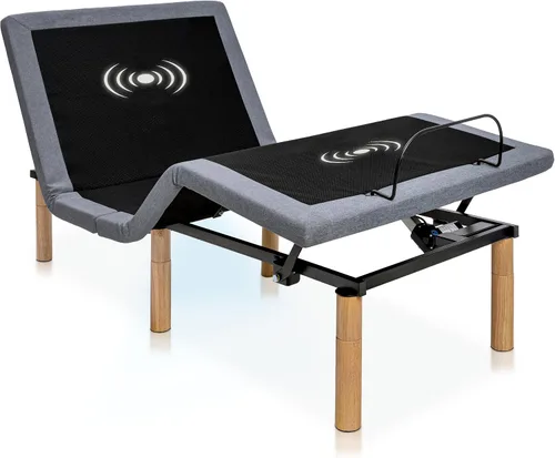 Miniatura 12 de Hedva Base de cama ajustable con motores de masaje, 4 puertos USB, luz LED, montaje en 5 minutos, múltiples posiciones preestablecidas para máxima