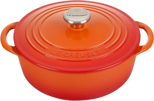 Miniatura 5 de Le Creuset Horno Holandés Redondo Poco Profundo de Hierro Fundido, 2.75qt, Flame Llama