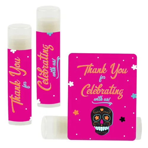Miniatura 25 de Andaz Press Bálsamo labial para fiesta de cumpleaños, agradecimiento por celebrarnos con nosotros, animales del bosque, zorro y ciervo, paquete