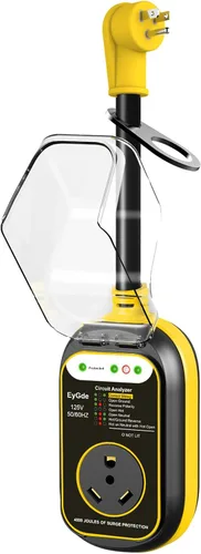 Miniatura 14 de EyGde Adaptador de 15 amperios a 30 Amp 110 RV con protector de sobretensión, adaptador patentado 4500J 5-15P macho a TT-30R RV enchufe RV