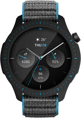 Miniatura 3 de Funda protectora para Amazfit GTR 4, a prueba de golpes, duradera, de policarbonato duro, accesorios para Amazfit GTR 4 Smartwatch (negro y azul)