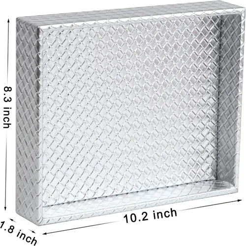 Miniatura 2 de Bandeja rectangular de piel sintética pequeña para servir de 10 x 8 pulgadas, moderna y elegante bandeja decorativa para mesa de café, joyería