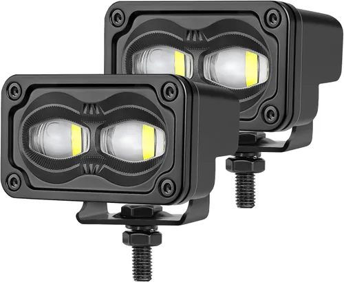 Miniatura 14 de Cápsulas LED ámbar, 2 unidades de luz de conducción de 40 W y 3 pulgadas, luz antiniebla ámbar, impermeable, para parachoques todoterreno, cubo