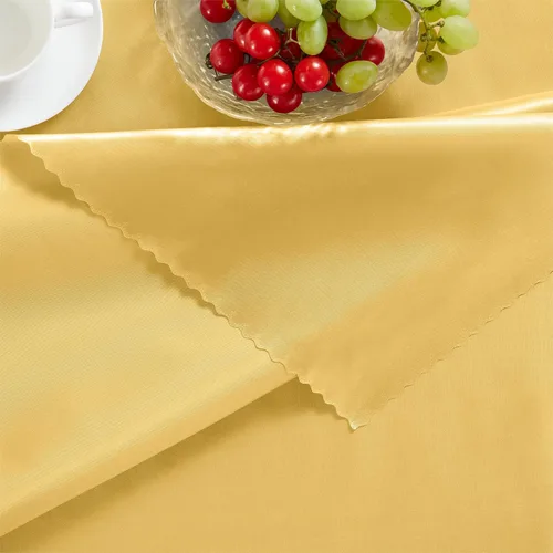 Miniatura 5 de Homiest 1 paquete de mantel de satén de 60 x 84 pulgadas, mantel dorado brillante, mantel rectangular sedoso, manteles de satén para boda