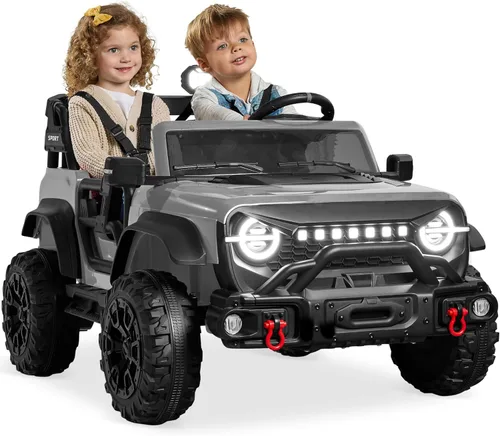 Miniatura 13 de Best Choice Products Camión de paseo para niños de 12 V, auto de juguete con batería con suspensión de resorte, control remoto, 3 velocidades, luces