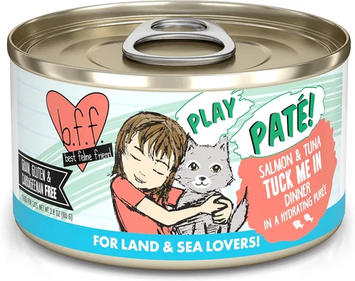Miniatura 18 de B.F.F. PLAY - Best Feline Friend Paté Lovers, Aw Yeah!, Atún & Chicken Check Please! con atún y pollo, lata de 2.8 onzas (paquete de 12)
