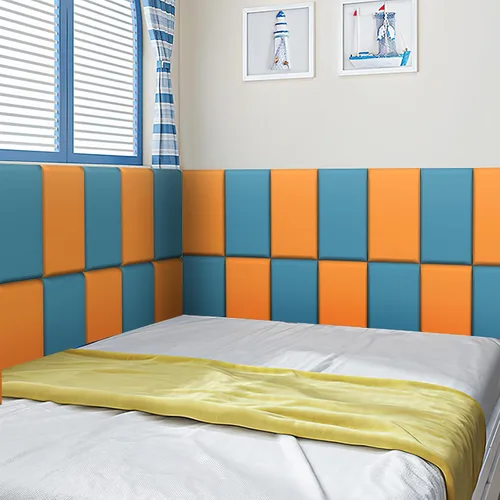 Miniatura 11 de Acolchado de pared para niños, paneles de pared tapizados para cabecera, despegar y pegar, almohadilla de protección de pared para tatami