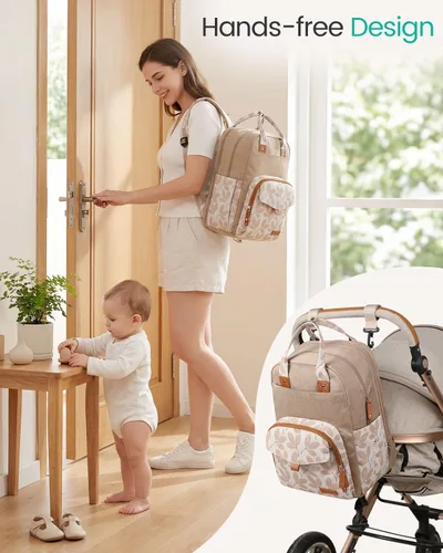 Miniatura 4 de Qualyphant Mochila para pañales extragrande para dos niños gemelos, bolsa de bebé expandible (26-36 L), compartimentos grandes duales, incluye Negro