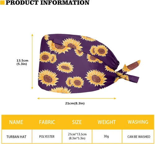 Miniatura 2 de JoyLamoria Novedoso gorro impreso con banda para el sudor para mujeres y hombres ajustable para combinar