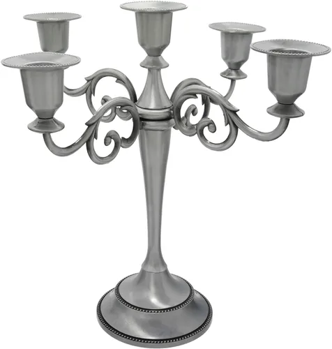 Miniatura 19 de Candelabro de 3 brazos de metal – Portavelas para candelabros para eventos formales, bodas, iglesia, decoración festiva, Halloween – Soporte Cobre
