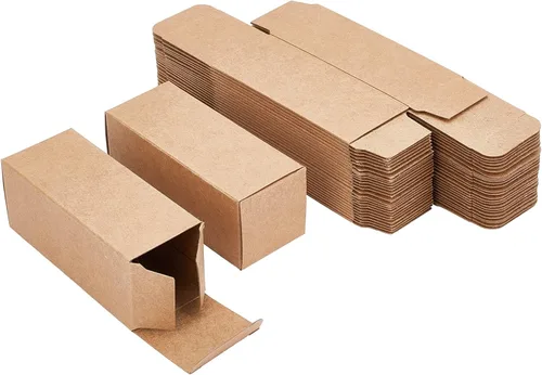 Miniatura 19 de BENECREAT Paquete de 30 cajas rectangulares de papel kraft marrón de 3.3 x 2.3 x 1 pulgadas con ventana transparente para regalos de boda, fiesta