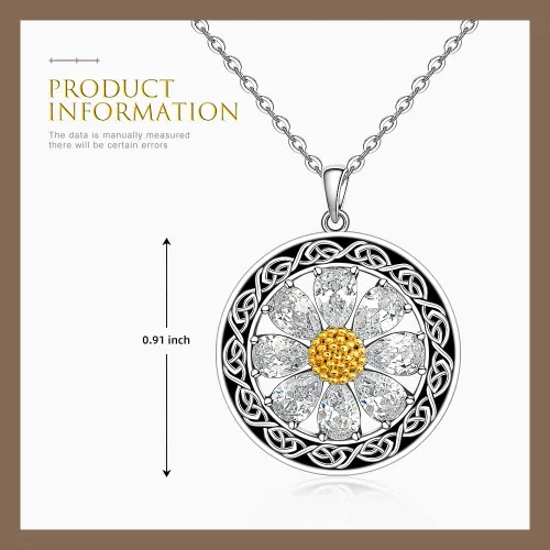 Miniatura 2 de Talonior Daisy Necklace Axolotl Moth Cat Raccoon Cardinal Necklaces Snowflake Four Leaf Clover Necklace Christmas Santa Claus Pendant for Women