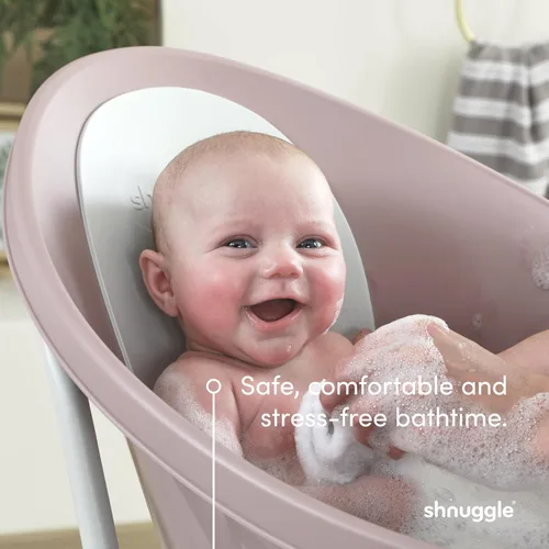 Miniatura 7 de Shnuggle Bañera para Bebé Recién Nacido Soporte Integrado y Respaldo Suave Adecuado desde Recién Nacido Soporte de Asiento de Baño Incluye