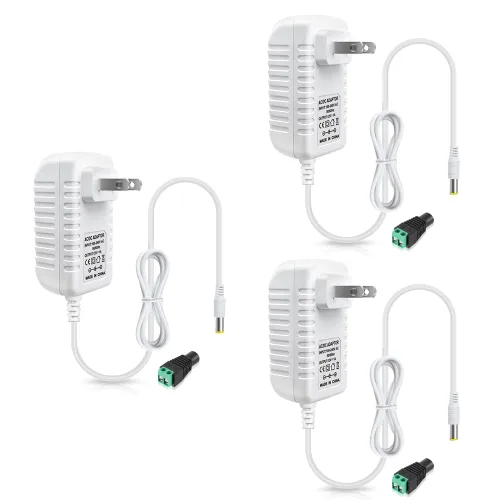Miniatura 28 de Fuente de alimentación de 12 V, fuente de alimentación de 12 voltios 3A 36 W CC con interruptor de encendido y apagado, adaptador de corriente LED