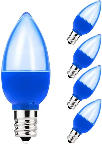 Miniatura 9 de Bombilla de luz nocturna, [4 unidades] equivalente a una bombilla LED nocturna de 15 W, bombillas LED de 1.5 W C7 S6, base de mini candelabro E12