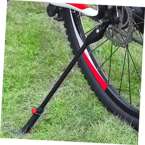 Miniatura 8 de Kisangel Accesorios de bicicleta de montaña Aleación de aluminio Kickstand Bike Kickstand Soporte lateral telescópico Pies antideslizantes Ajuste