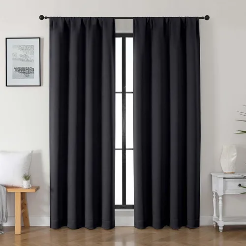 Miniatura 48 de Gwine Cortinas opacas para dormitorio, 54 pulgadas de largo, paneles de cortina de ventana con aislamiento térmico y reducción de ruido, cortinas