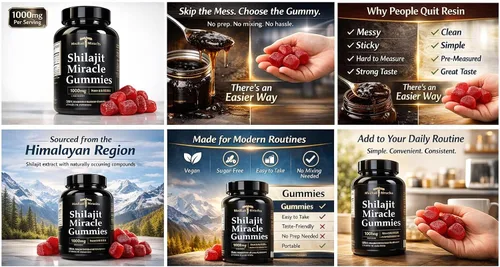 Miniatura 3 de Medical Miracles Shilajit - Gomitas energéticas sin azúcar, 1000 mg, complejo mineral del Himalaya con compuestos fúlvicos, suplemento masticable