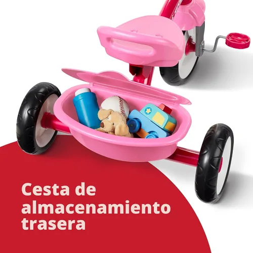 Miniatura 5 de Radio Flyer Triciclo Red Rider para edades de 2.5 a 5 años, bicicleta de tres ruedas para niños pequeños, triciclo para niños, juguete de montar al